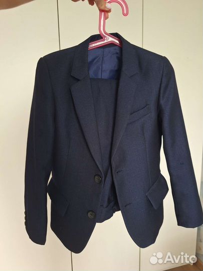 Школьный костюм для мальчика тройка 122 128 синий
