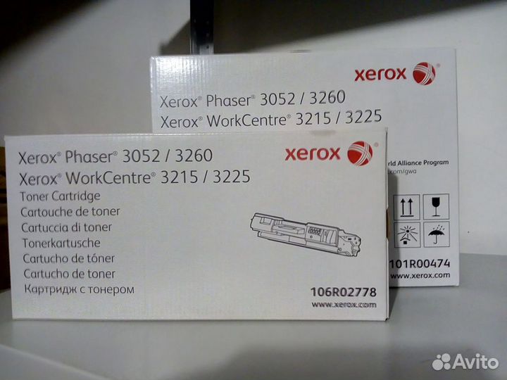 Оригинальные картриджи xerox Phaser 3052/3260/WC