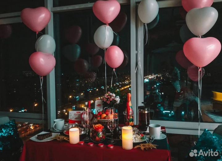 Ужин и свидание в студии с панорамными окнами