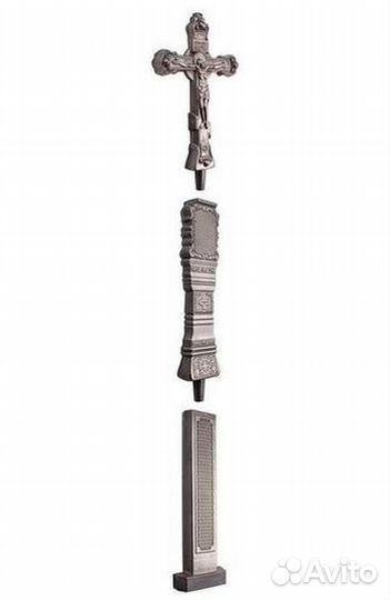 Крест на могилу с цветником