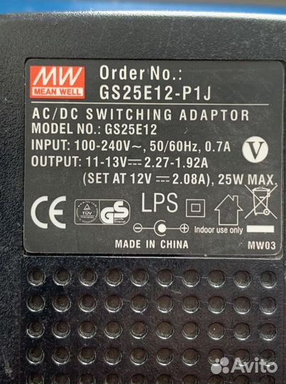 Блок питания mean well GS25E12-P1J