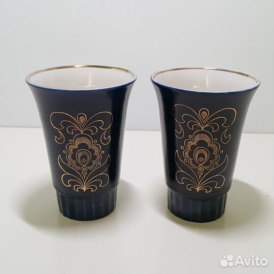 Стаканы кобальт позолота. Возрождение, 1970-е годы