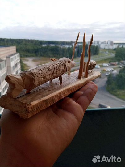 Деревянная рыба, статуэтка