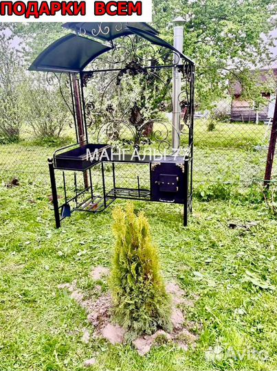 Кованные мангалы с крышей