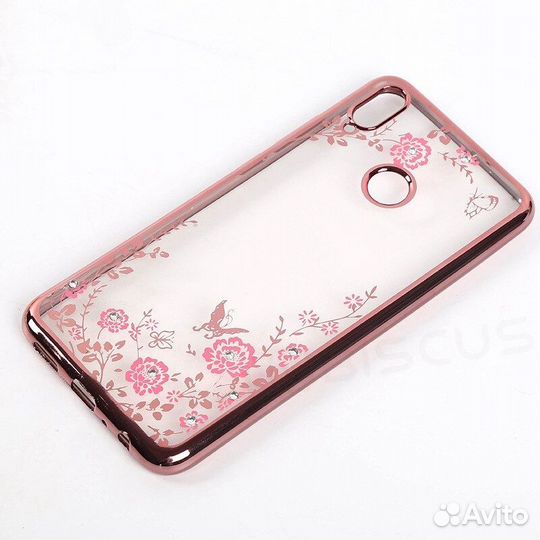 Чехол силиконовый со стразами Huawei Honor