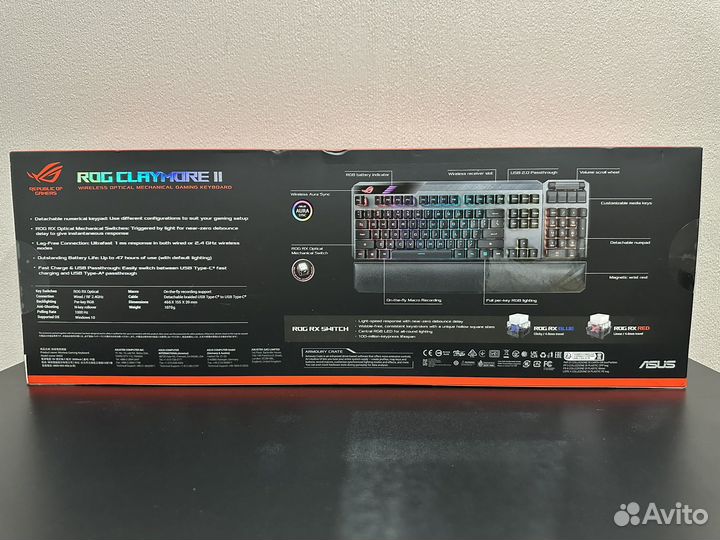Asus rog Claymore 2 отличная + гарантия