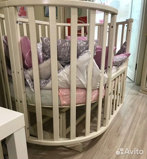 Детская кроватка-трансформер с маятником 5 в 1