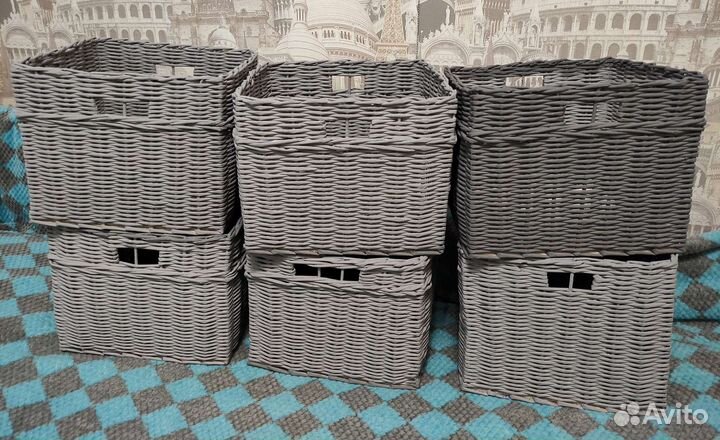 Корзинки из бумажной лозы
