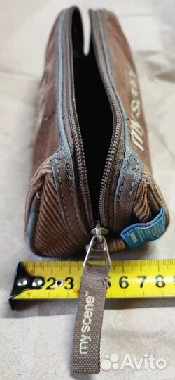 Пенал школьный My Scene вельветовый с вышивкой