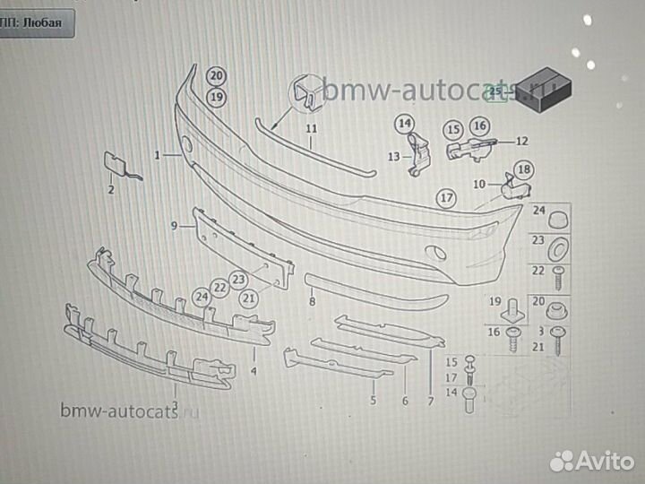 BMW 3 E46 Седан рестайлинг крепление крыло бампер