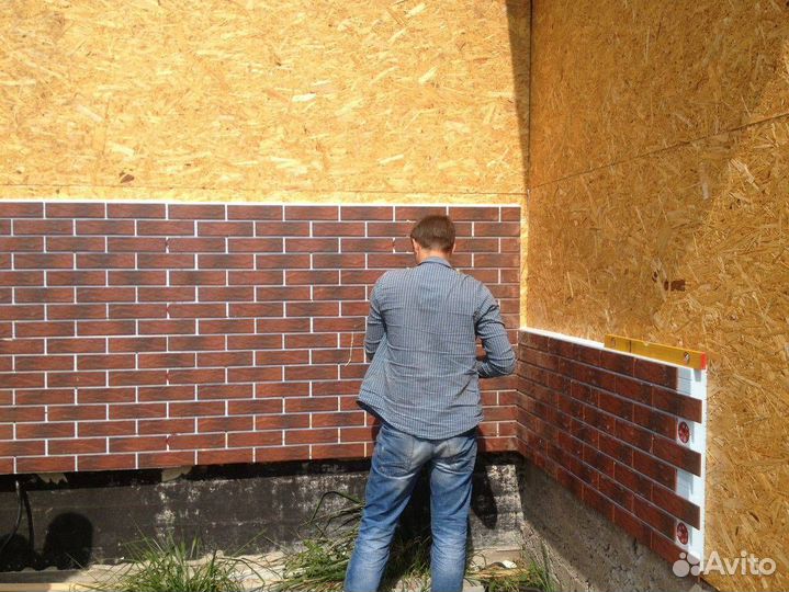 Фасадные панели с гибким камнем 3 в 1