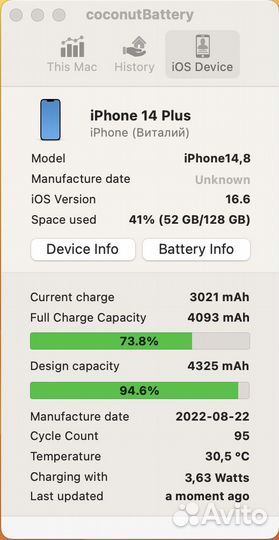 iPhone 14 Plus, 128 ГБ