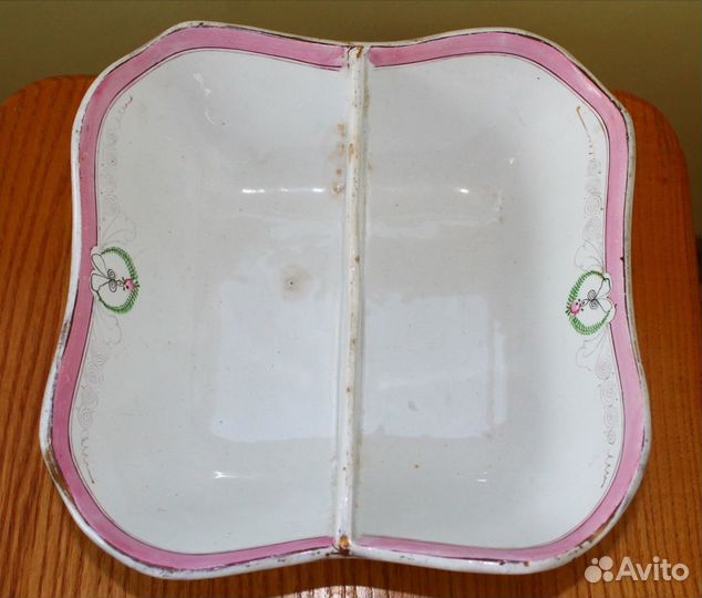 Фарфоровая менажница, блюдо Кузнецов. До 1917г