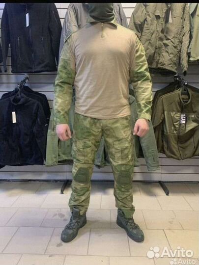 Боевая рубаха и штаны тактический костюм мох