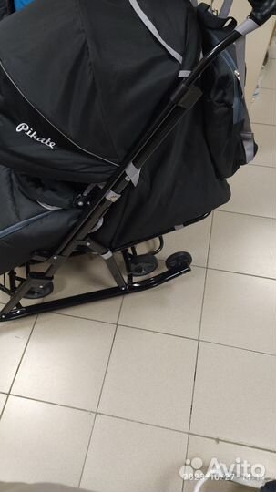 Новые санки коляска Pikate Onyx новые
