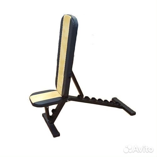 Скамья для жима 350 кг многофункциональная жёлтая