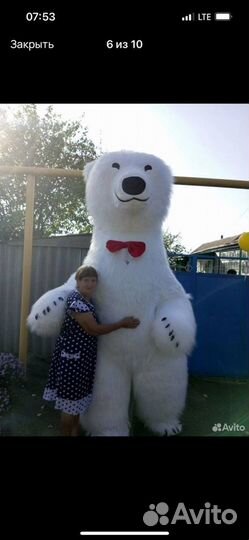 Ростовая кукла белый медведь