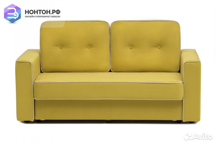 Диван еврокнижка Берген горчичный