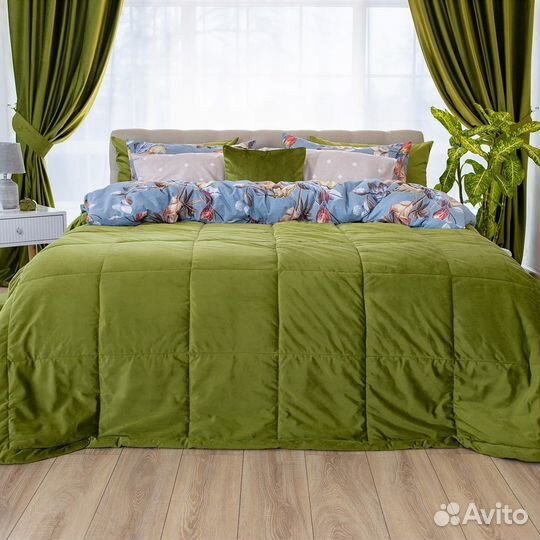 Покрывало бархат Беллиссимо Цитрон новое