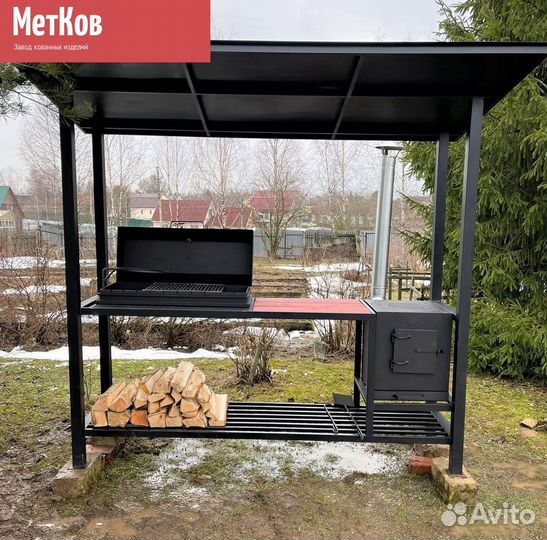 Мангал loft с крышей