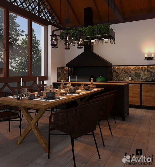 Мангальная зона лофт