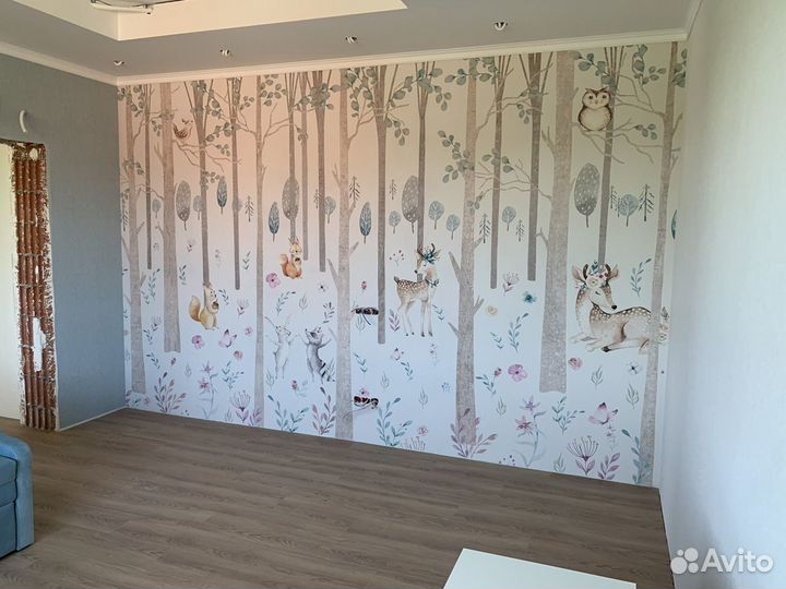 Обои, шпатлёвка, ламинат, покраска. Семейная пара