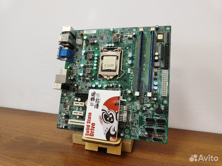 Материнская плата 1155+i5-2400+DDR3-8Gb+SSD 128Gb