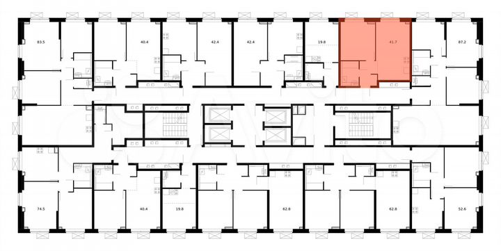 1-к. квартира, 41,7 м², 19/33 эт.