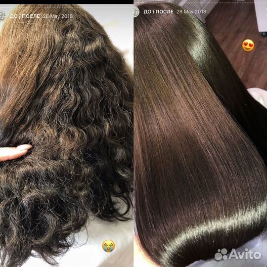 Кератиновое выпрямление волос