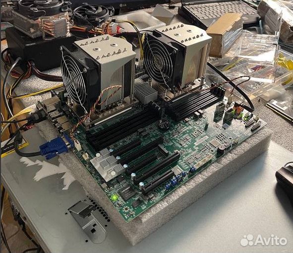 Сборка Supermicro H11SSL+ 1x epyc 7702P(64c/128t)