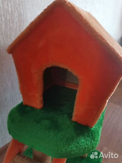 Когтеточка домик для кошки бу