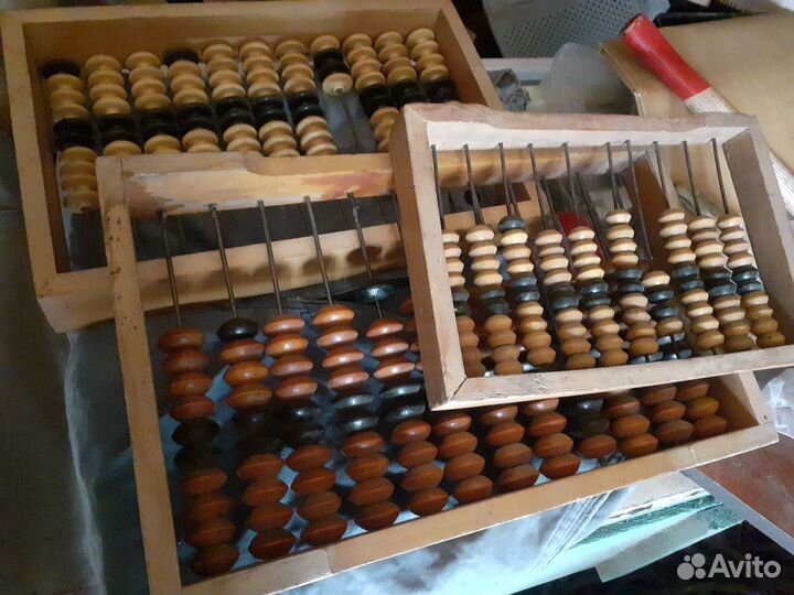 Старинные счеты деревянные СССР