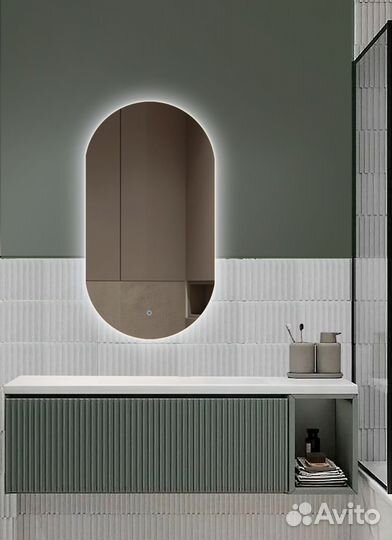 Парящее зеркало с LED подсветкой