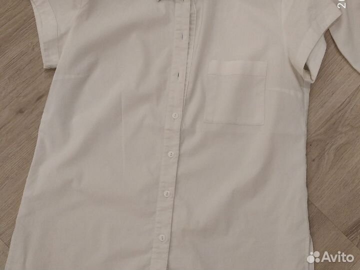 Белая блузка для школы рост 152-158-164