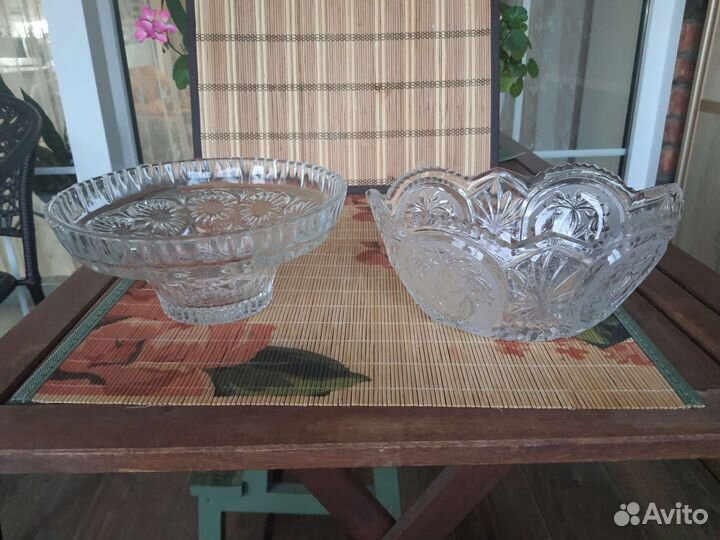 Ваза для фруктов хрусталь