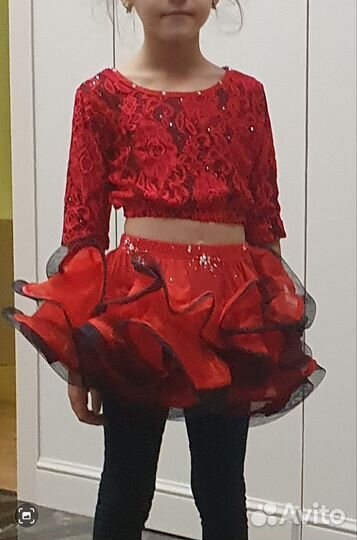 Костюм для выступлений фигурное катание 128-140