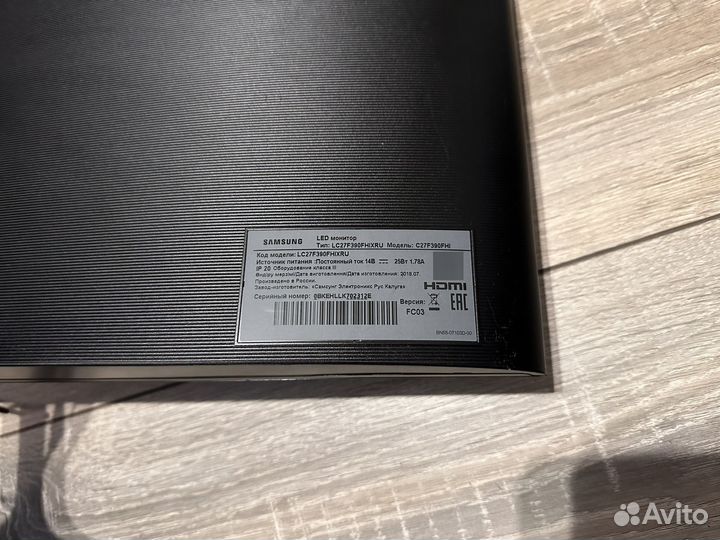 Монитор 27 дюймов Samsung c27f390fhi