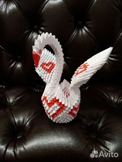 Поделка лебедь - модульное оригами