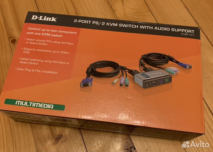 D-Link KVM-переключатель 2-портовый