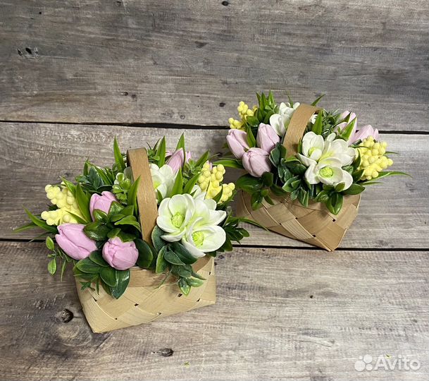 Букеты. Цветы. Мыло ручной работы