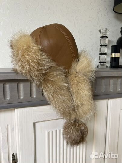 Шапка ушанка натуральный мех женская