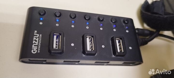 Разветвитель для компьютера. USB-HUB ginzzu