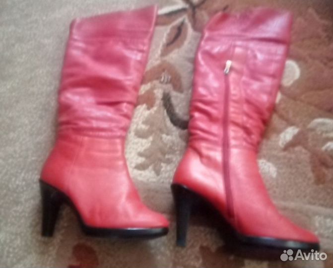Сапоги женские зимние кожаные 39,сапоги осенние 40