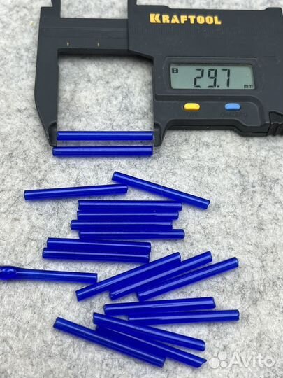 Винтажные стеклянные чешские трубочки