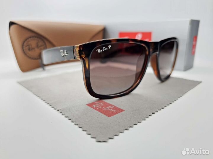 Очки Ray Ban Justin 4165 Leopard Polarized Brown