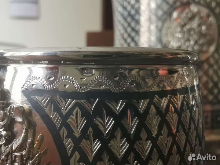 Рюмки, стопки и штоф серебро 875