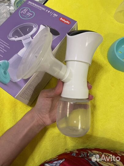 Молокоотсос baby go 2 в1 электрический и ручной