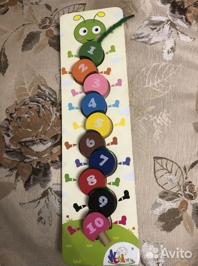 Деревянная игрушка Гусеница