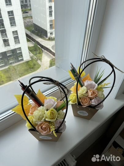 Букет цветы из мыла на 1 сентября