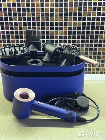 Фен Dyson Supersonic HD07 синий/розовый